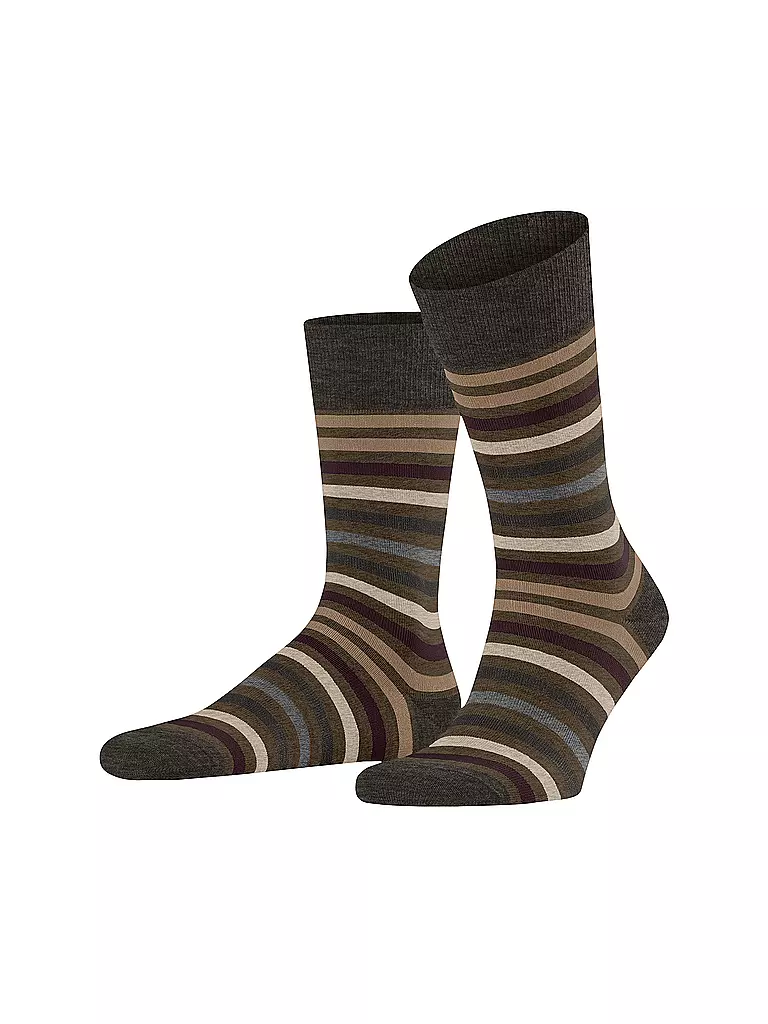 FALKE | Calze TINTED STRIPE beech | Marrone