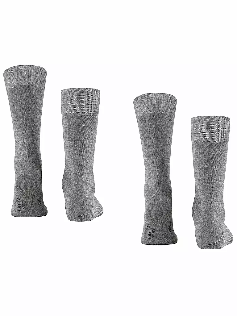 FALKE | Calzini confezione da 2 "Happy" (grigio chiaro mel.) | Grigio
