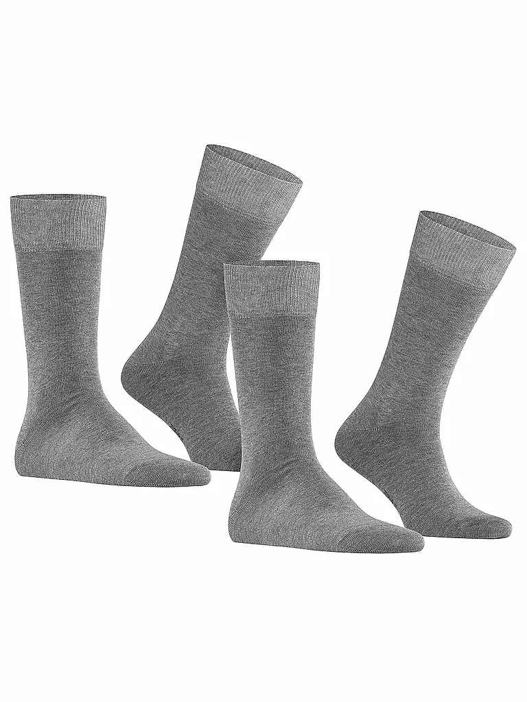 FALKE | Calzini confezione da 2 "Happy" (grigio chiaro mel.) | Grigio