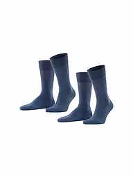 FALKE | Calzini confezione da 2 HAPPY marrone scuro | Blu