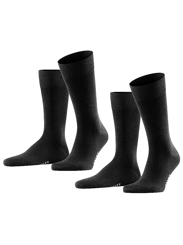 FALKE | Calzini confezione da 2 "Happy" (nero) | Nero