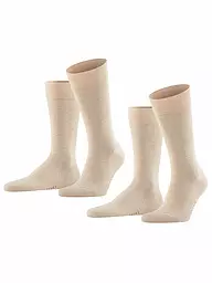 FALKE | Calzini confezione da 2 HAPPY marrone scuro | Beige