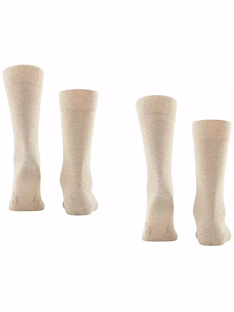FALKE | Calzini confezione da 2 "Happy" (sabbia mel.) | Beige