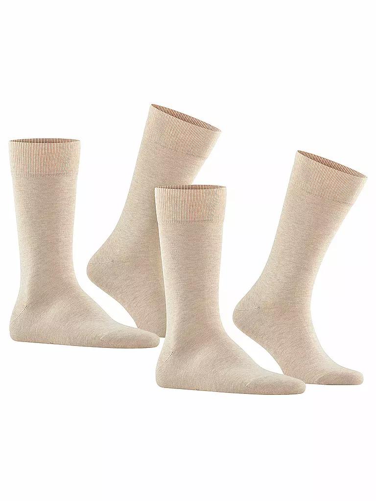 FALKE | Calzini confezione da 2 "Happy" (sabbia mel.) | Beige