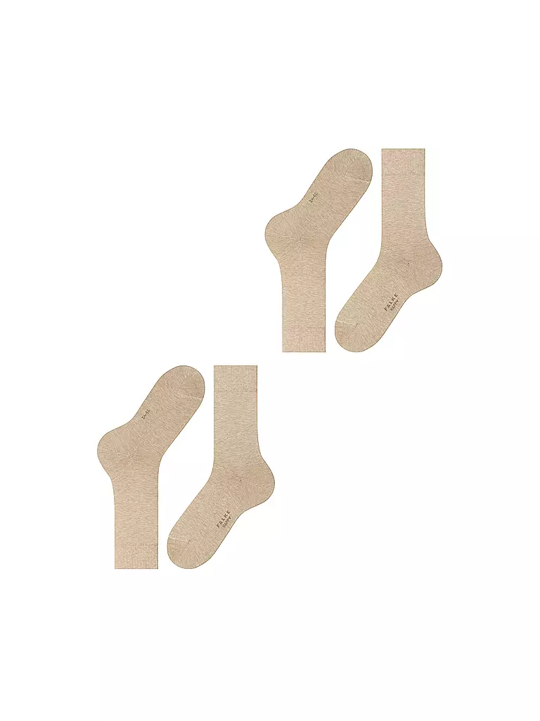 FALKE | Calzini confezione da 2 "Happy" (sabbia mel.) | Beige