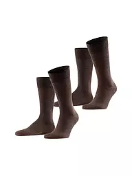 FALKE | Calzini confezione da 2 HAPPY marrone scuro | Marrone