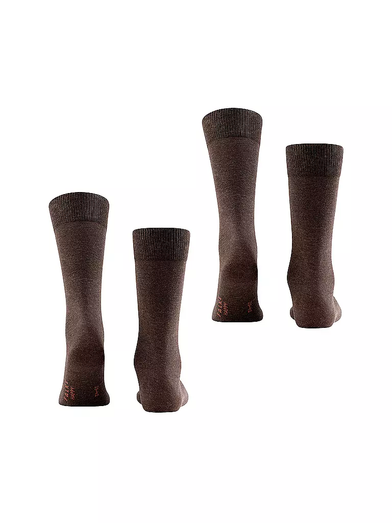 FALKE | Calzini confezione da 2 HAPPY marrone scuro | Marrone