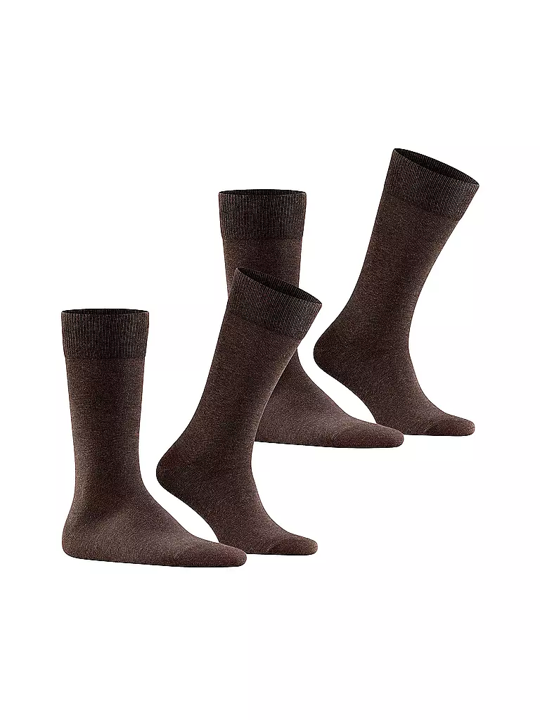 FALKE | Calzini confezione da 2 HAPPY marrone scuro | Marrone