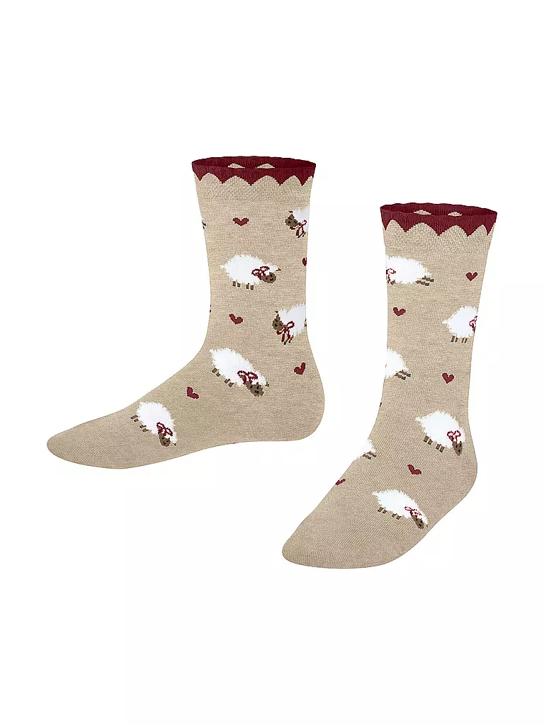 FALKE | Calzini da bambina CUTE SHEEP sabbia mélange | Beige