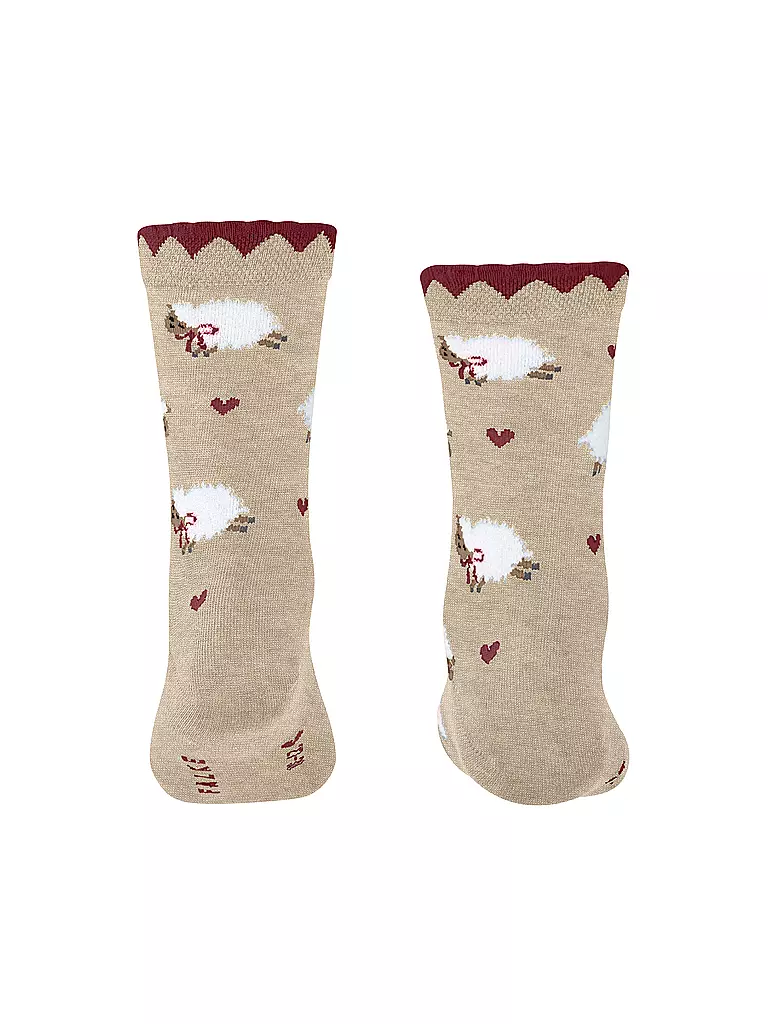 FALKE | Calzini da bambina CUTE SHEEP sabbia mélange | 