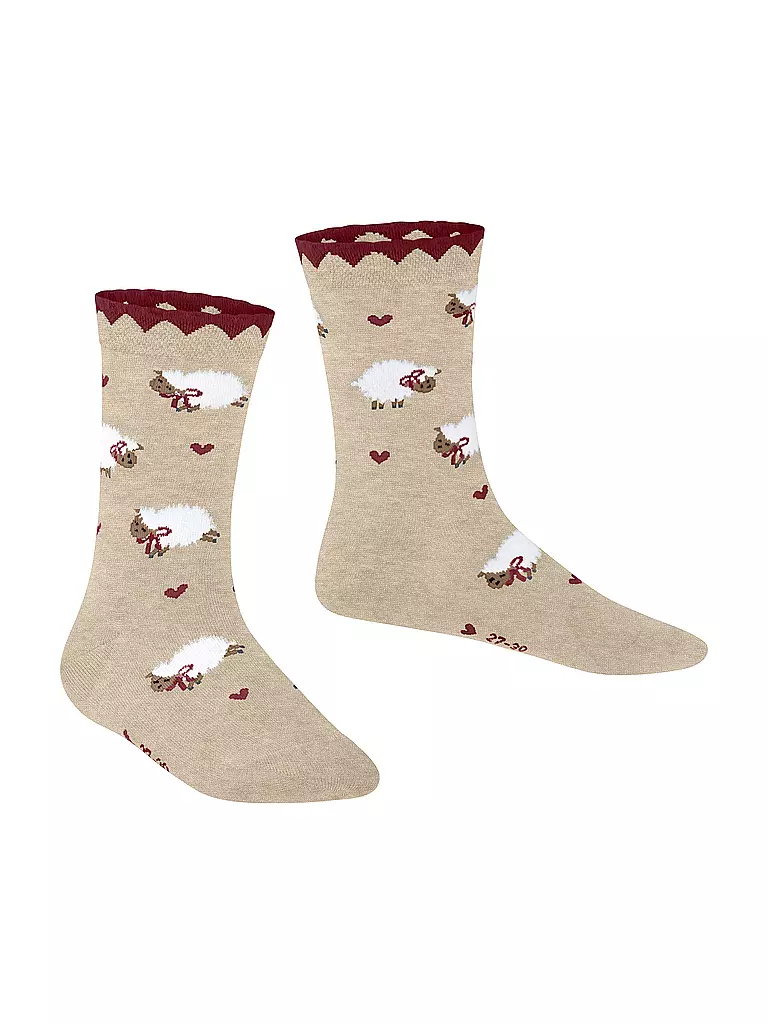 FALKE | Calzini da bambina CUTE SHEEP sabbia mélange | 