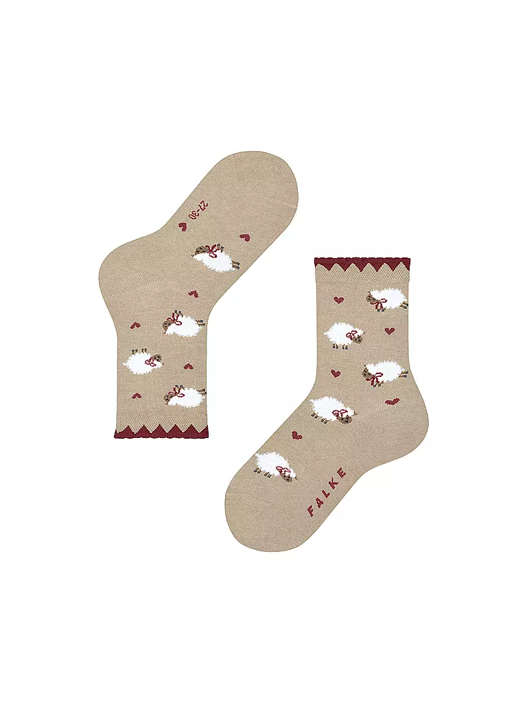FALKE | Calzini da bambina CUTE SHEEP sabbia mélange | 