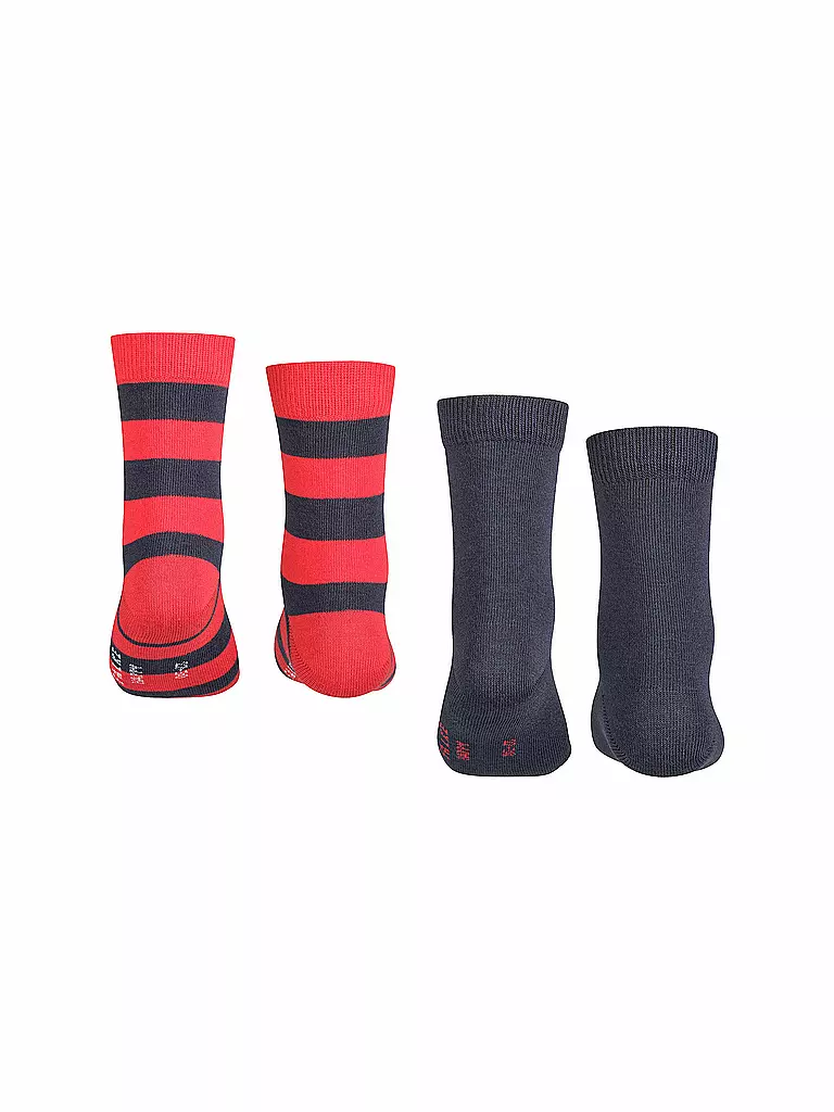 FALKE | Calzini da bambino Happy Stripe, confezione da 2, blu navy | Blu