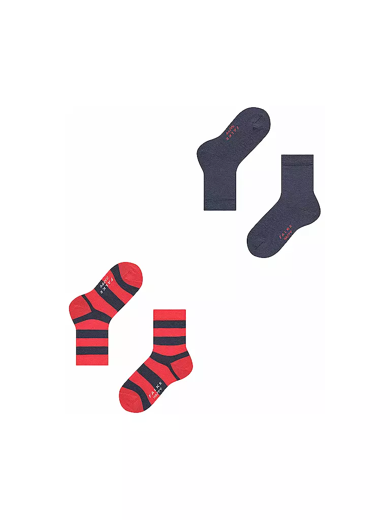 FALKE | Calzini da bambino Happy Stripe, confezione da 2, blu navy | 