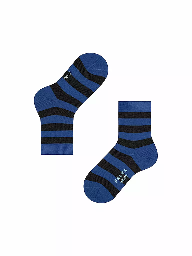 FALKE | Calzini da bambino Happy Stripe, confezione da 2, nero | Nero