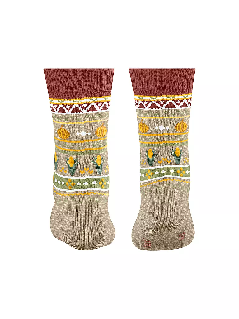 FALKE | Calzini da bambino PUMPKIN FAIR ISLE sabbia mélange | 