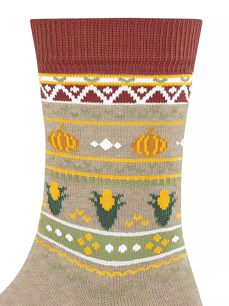FALKE | Calzini da bambino PUMPKIN FAIR ISLE sabbia mélange | 