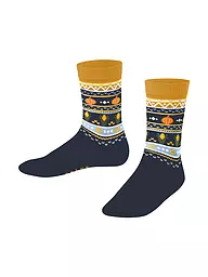 FALKE | Calzini da bambino PUMPKIN FAIR ISLE space blue | Blu scuro