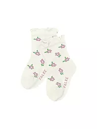 FALKE | Calzini da neonata LITTLE DISTY FLOWERS bianco sporco | Crema