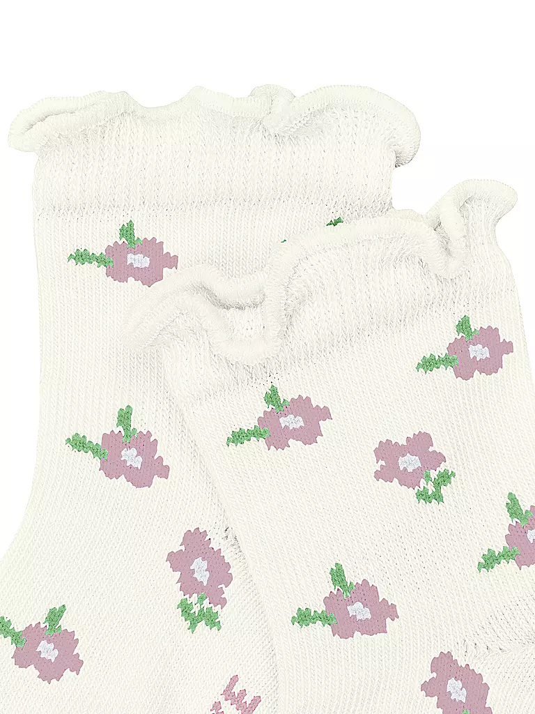 FALKE | Calzini da neonata LITTLE DISTY FLOWERS bianco sporco | 