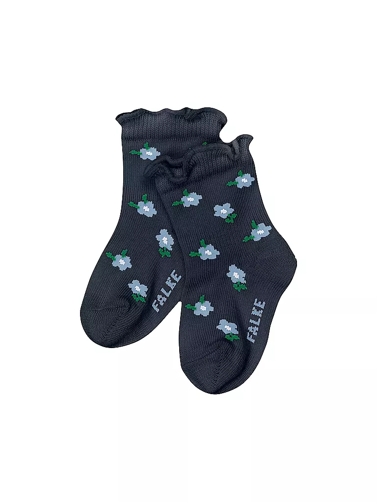 FALKE | Calzini da neonata LITTLE DITSY FLOWERS space blue | Blu scuro