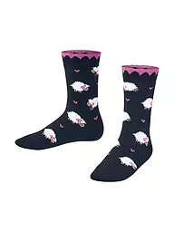 FALKE | Calzini da bambina CUTE SHEEP lipstick | Blu scuro
