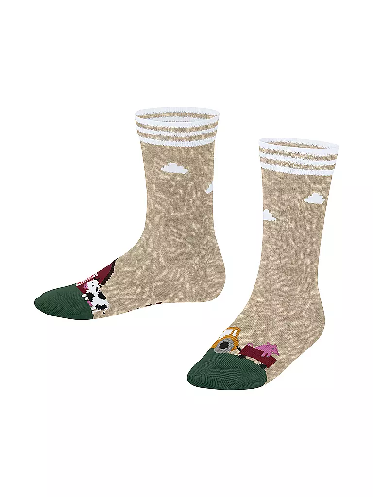 FALKE | Calzini da ragazzo FARM LIFE sabbia mélange | Beige
