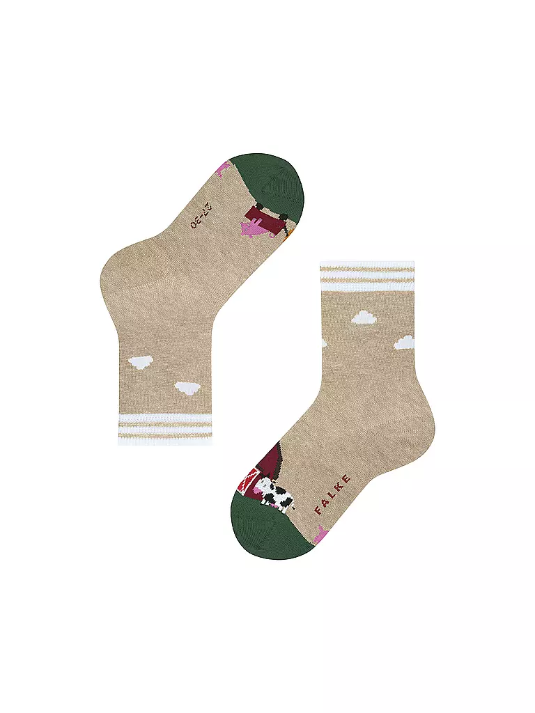 FALKE | Calzini da ragazzo FARM LIFE sabbia mélange | Beige