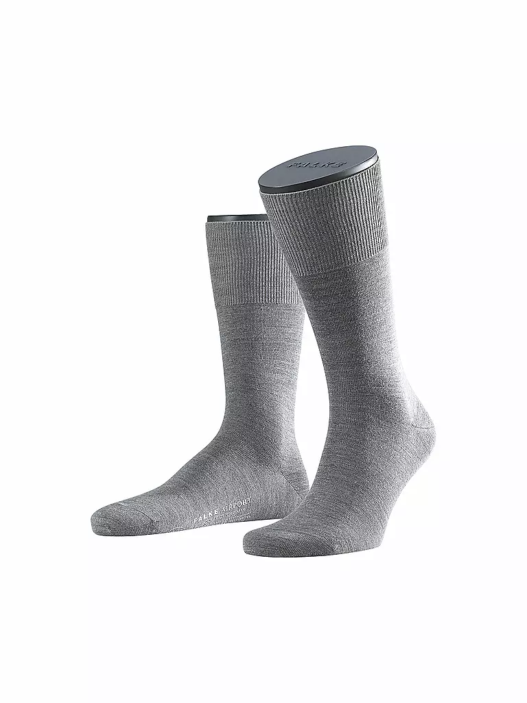 FALKE | Calzini da uomo "Airport" (grigio scuro) | Grigio