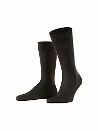 FALKE | Calzini da uomo Sensitive Malaga antracite mel | Marrone