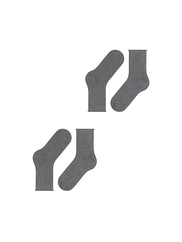 FALKE | Calzini Happy, confezione da 2, grigio chiaro mélange. | 