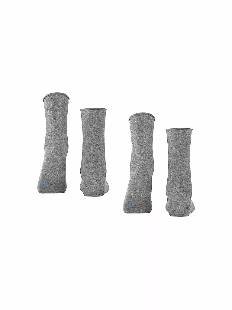 FALKE | Calzini Happy, confezione da 2, grigio chiaro mélange. | Grigio