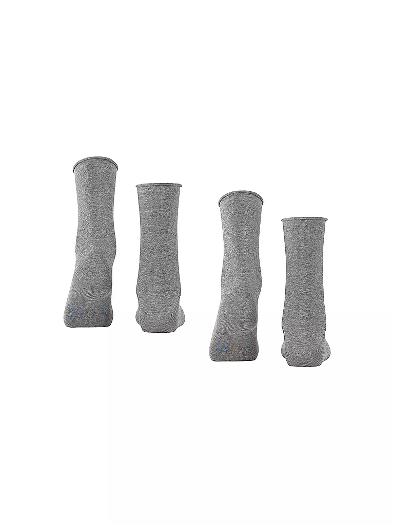 FALKE | Calzini Happy, confezione da 2, grigio chiaro mélange. | 