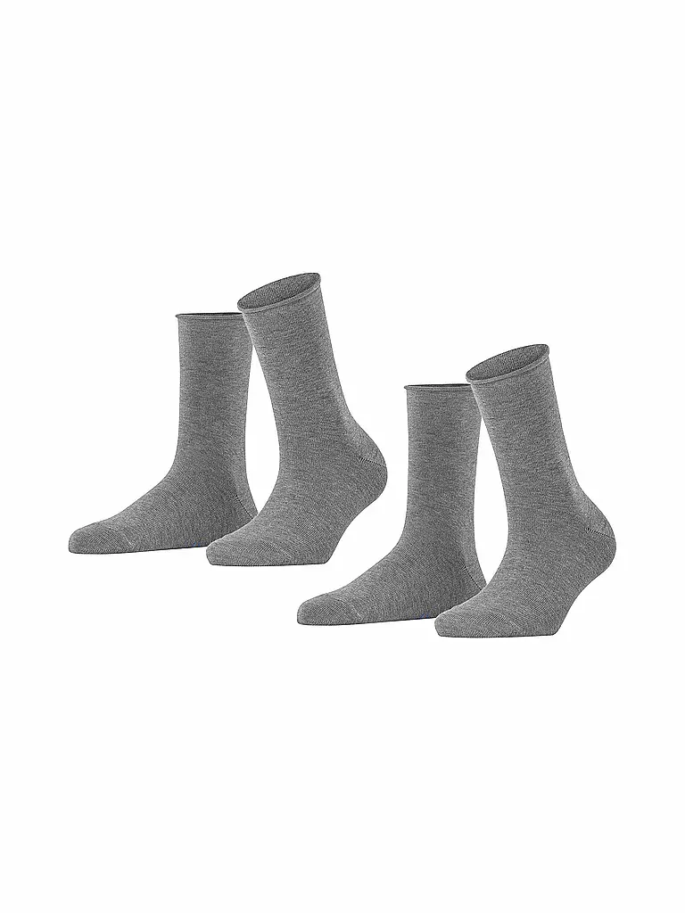 FALKE | Calzini Happy, confezione da 2, grigio chiaro mélange. | 