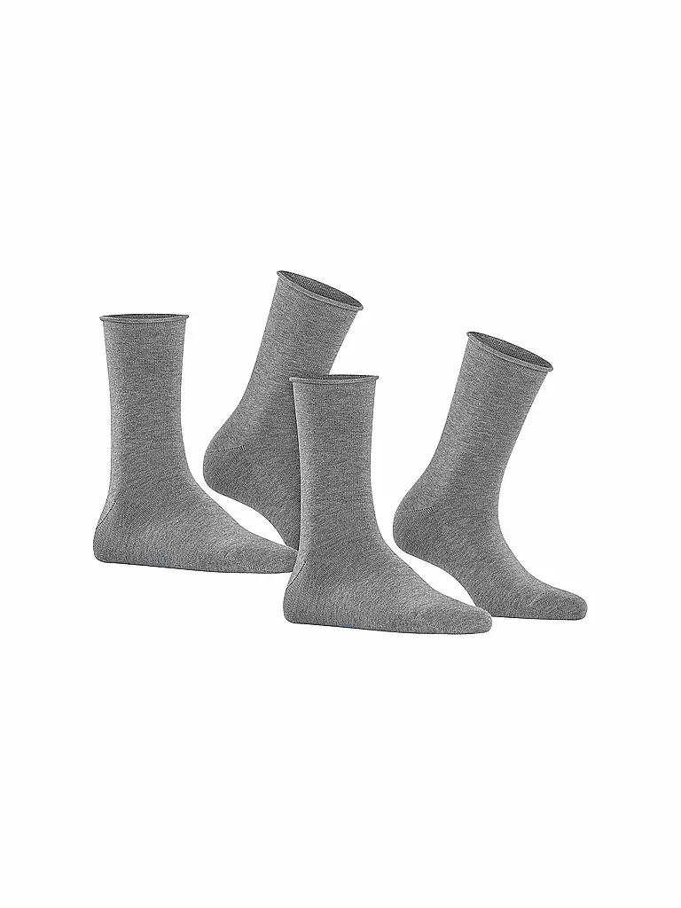 FALKE | Calzini Happy, confezione da 2, grigio chiaro mélange. | 