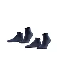 FALKE | Calzini sneaker confezione da 2 "Happy" (grigio chiaro melange) | Blu