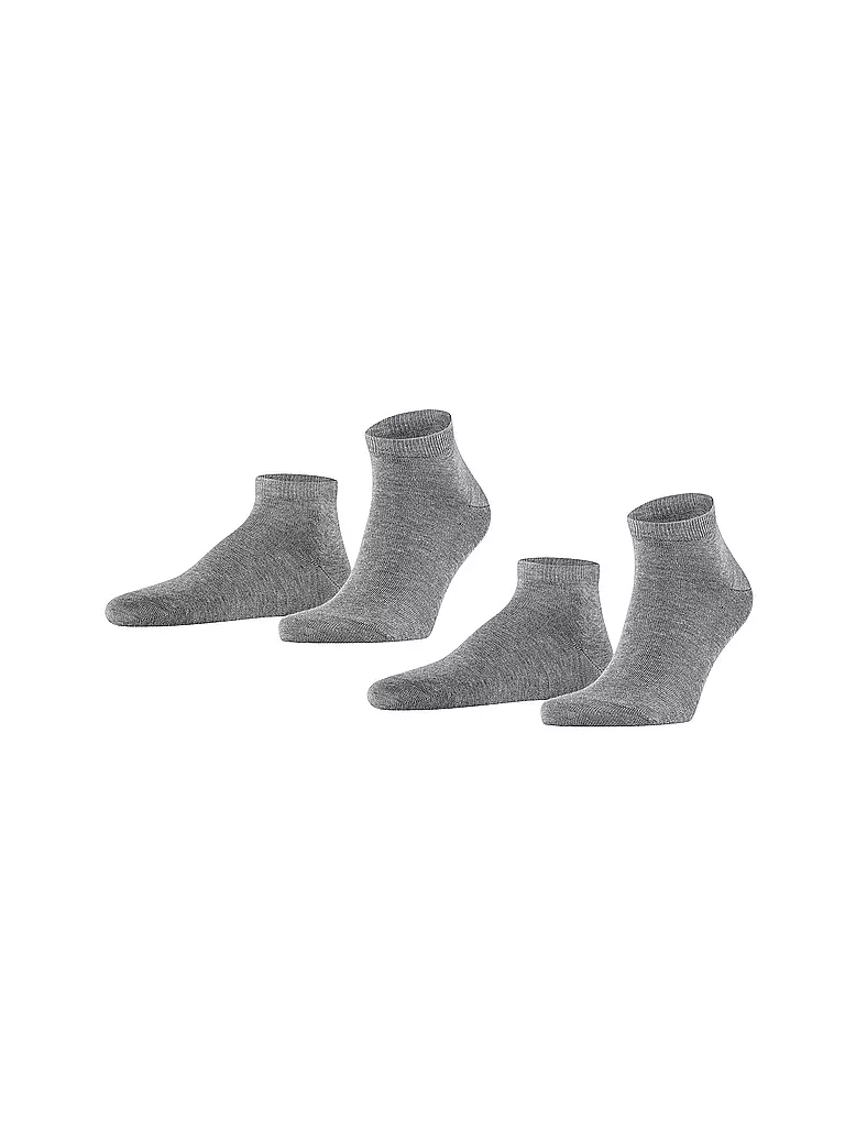 FALKE | Calzini sneaker confezione da 2 "Happy" (grigio chiaro melange) | Grigio