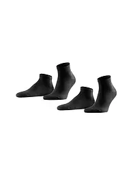 FALKE | Calzini sneaker confezione da 2 "Happy" (grigio chiaro melange) | Nero