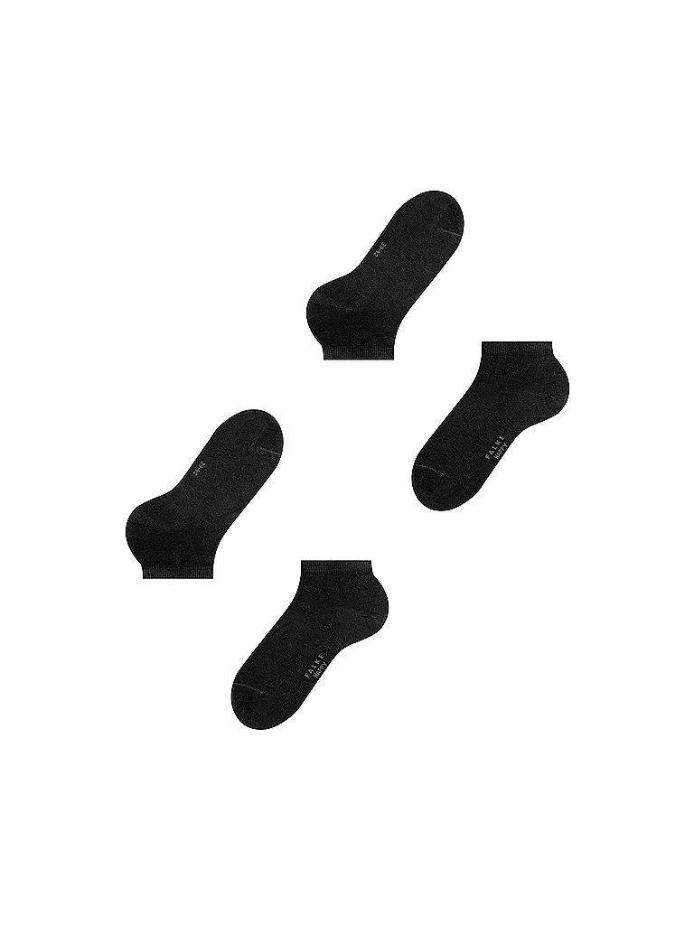 FALKE | Calzini sneaker confezione da 2 "Happy" (nero) | 
