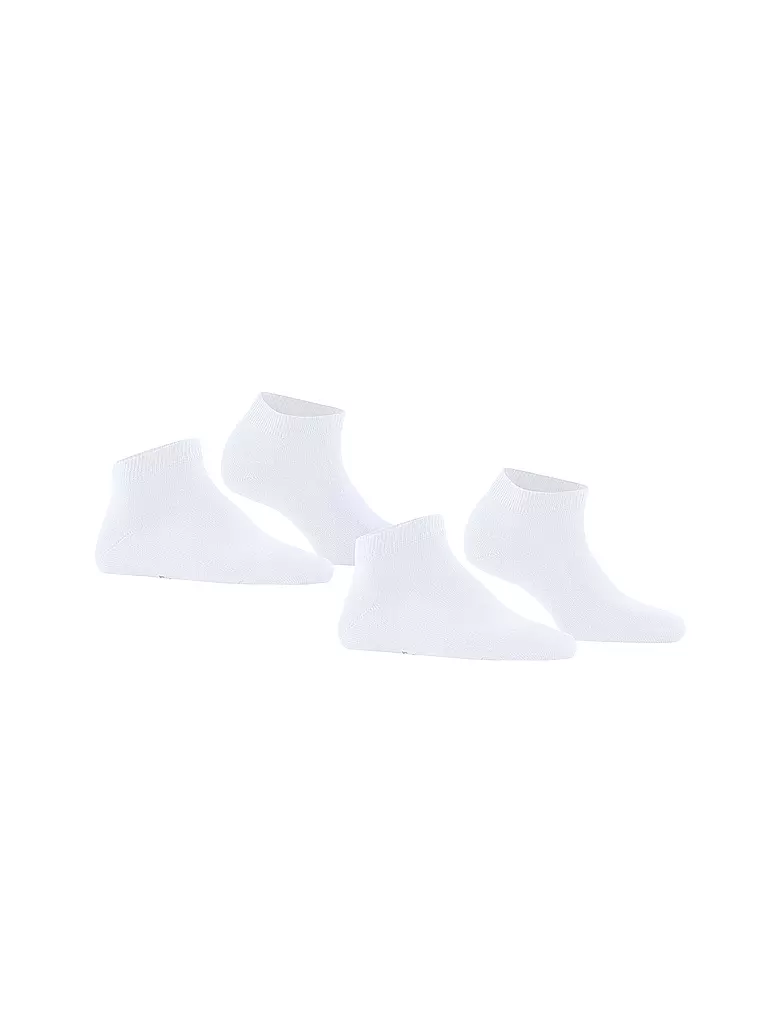 FALKE | Calzini sneaker Happy, confezione da 2, bianco | 