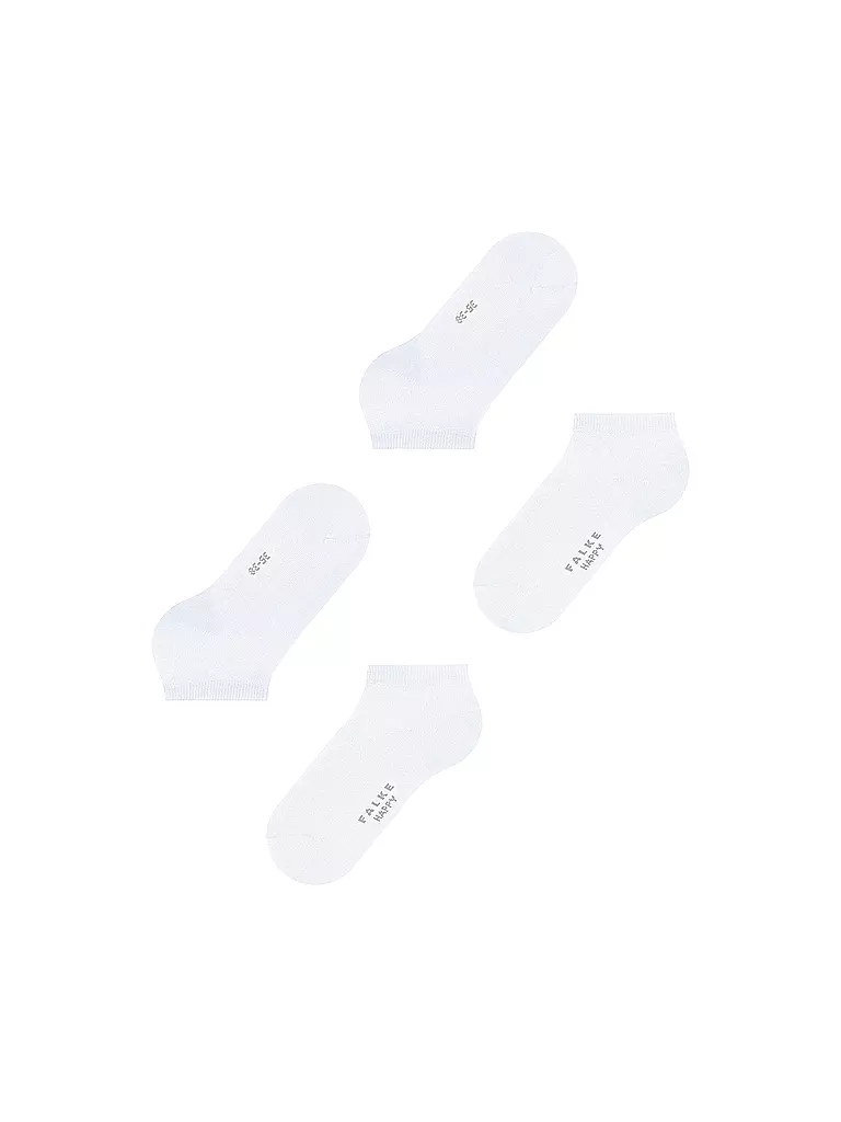 FALKE | Calzini sneaker Happy, confezione da 2, bianco | 