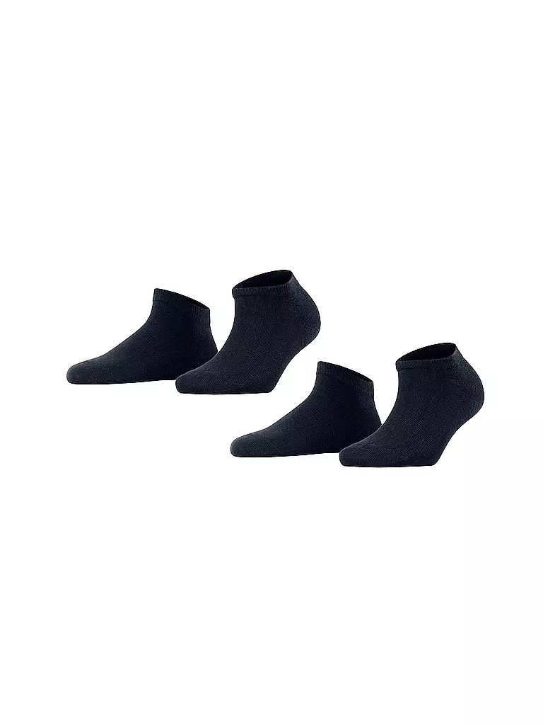 FALKE | Calzini sneaker Happy, confezione da 2, blu navy scuro | Blu