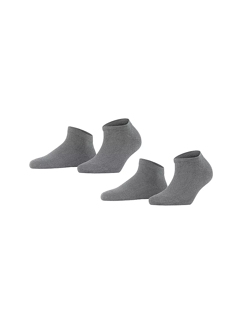 FALKE | Calzini sneaker Happy, confezione da 2, grigio chiaro | Grigio