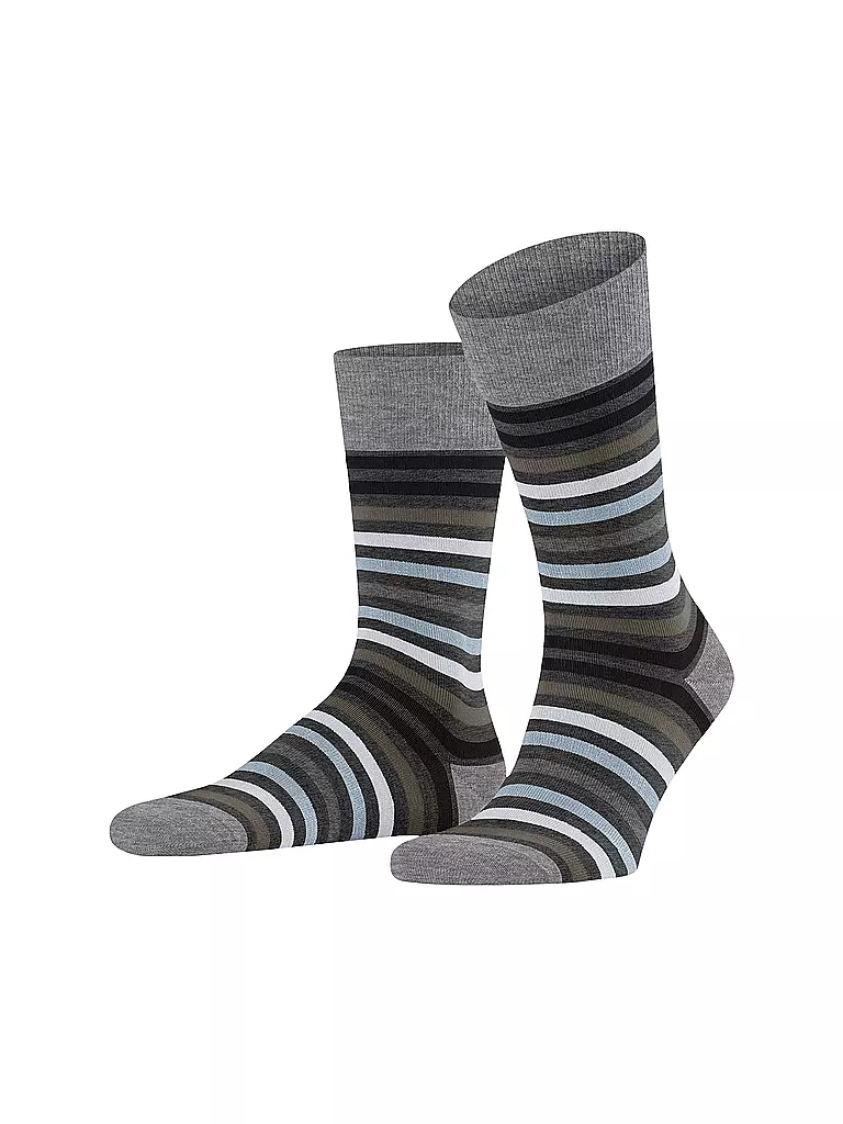 FALKE | Calzini TINTED STRIPE asphalt mel | Grigio chiaro