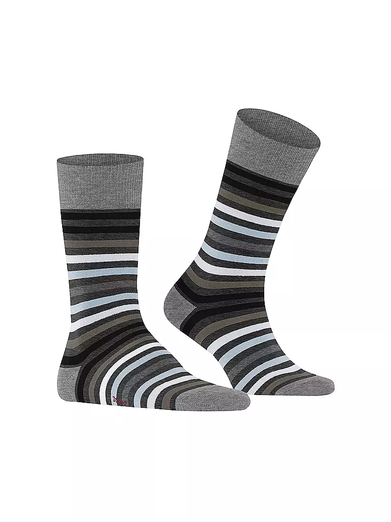FALKE | Calzini TINTED STRIPE asphalt mel | Grigio chiaro