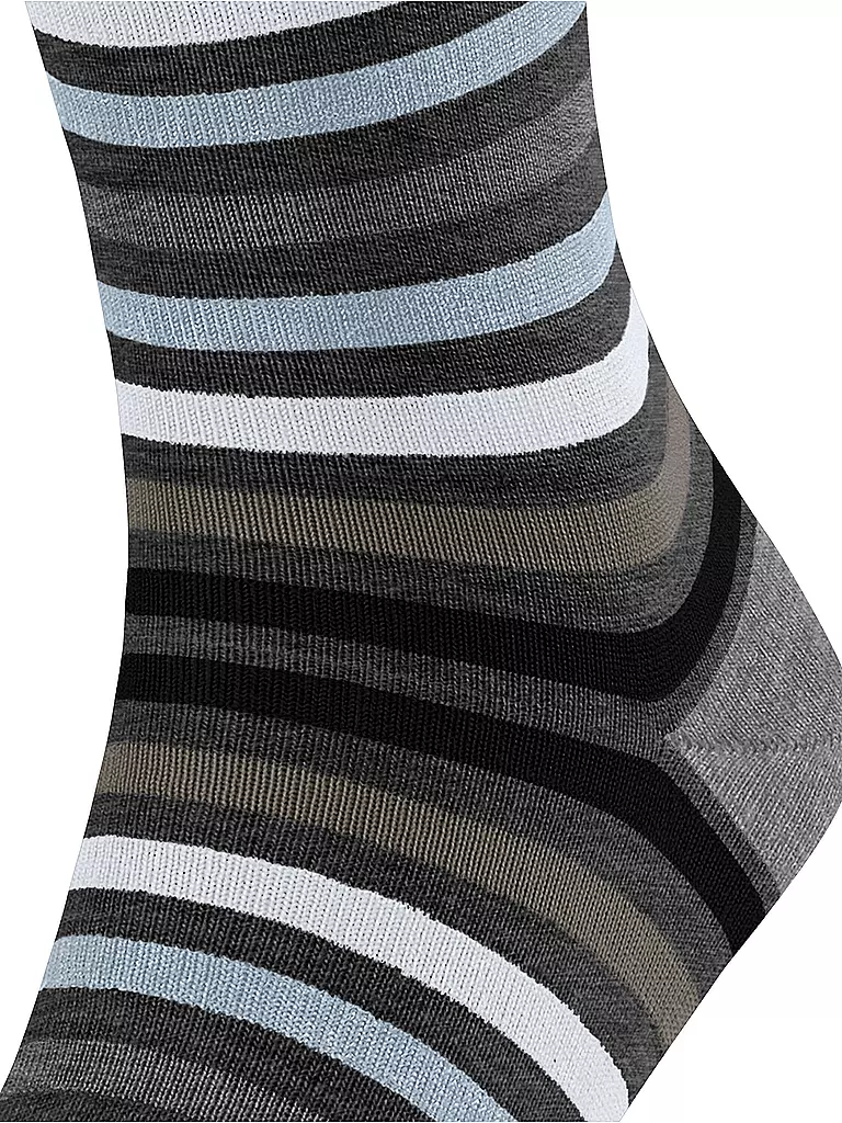 FALKE | Calzini TINTED STRIPE asphalt mel | Grigio chiaro