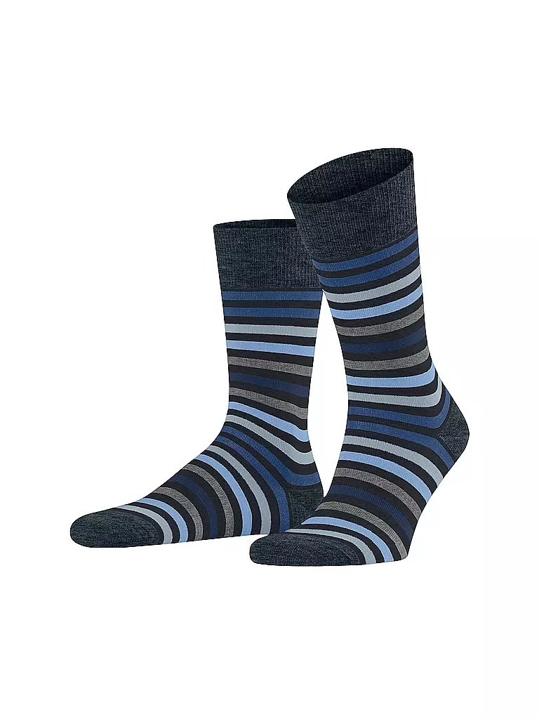 FALKE | Calzini TINTED STRIPE blu navy scuro | Blu scuro