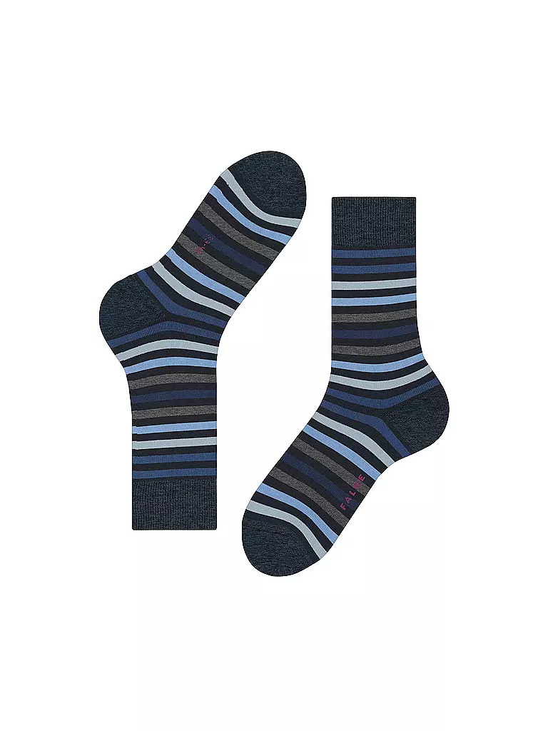FALKE | Calzini TINTED STRIPE blu navy scuro | 