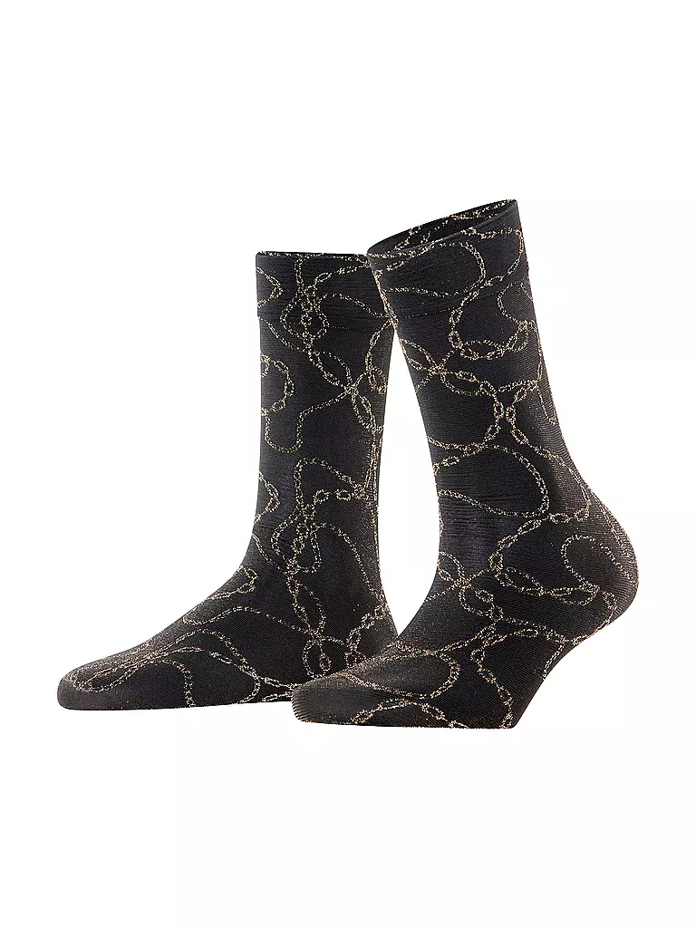 FALKE | Calzini velati JEWEL CASE 30DEN nero/oro | Nero