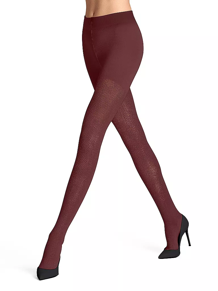 FALKE | Collant a maglia FABLE ESTATE cayenne | Rosso scuro